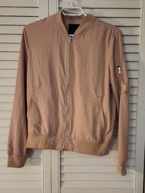 Zara Blush Beige Bomber Jacket Blush Colour